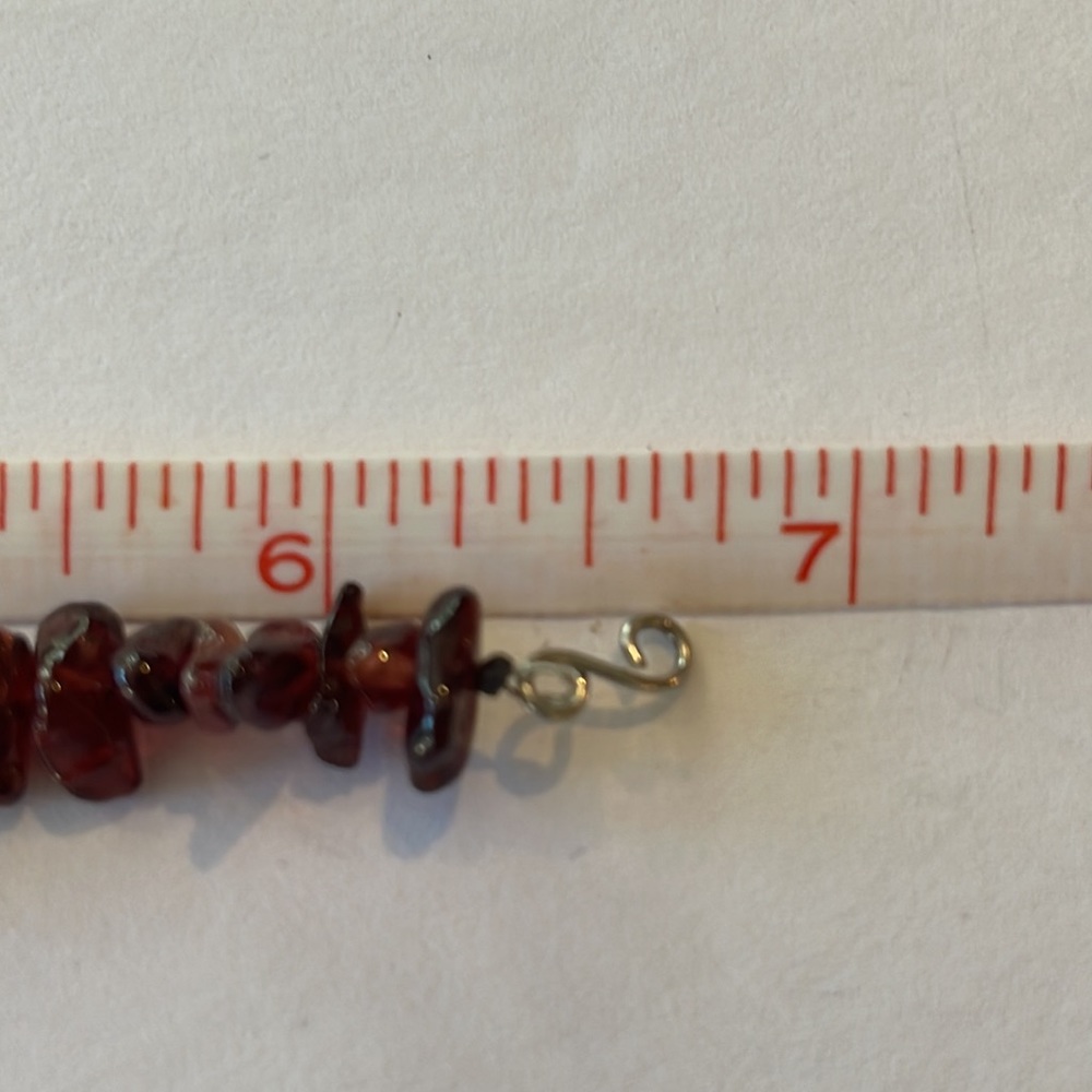 Garnet Stone Bracelet (6 1/4” length) - Picture 6 of 9